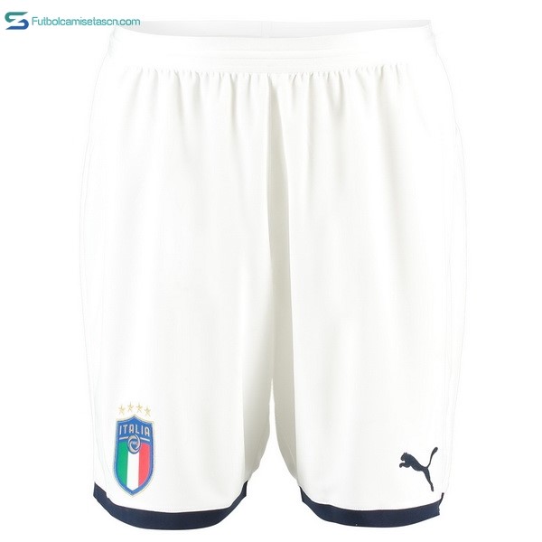 Pantalones Italia 2ª 2018 Blanco